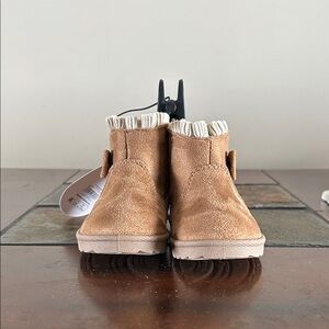 Girls Brown Cozy Ankle Boots